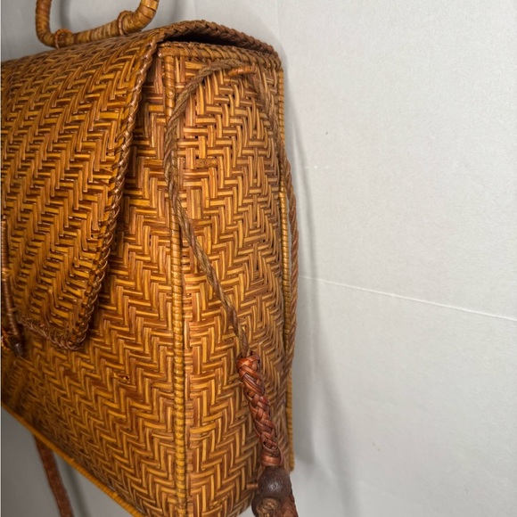 Brown Woven Crossbody Bag - Picture 4 of 13